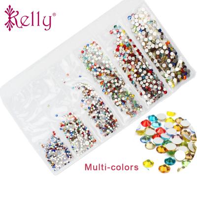 China Shiny SS4 | SS12 Round Flatback Crystal Over 10 Colors Nail Rhinestone Acrylic Stone Trimming For Nail Art for sale