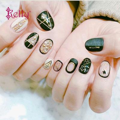 China Mixed Gold and Silver Metallic 3D Various Shapes Round Decoration Square Charm for Nail Art for sale