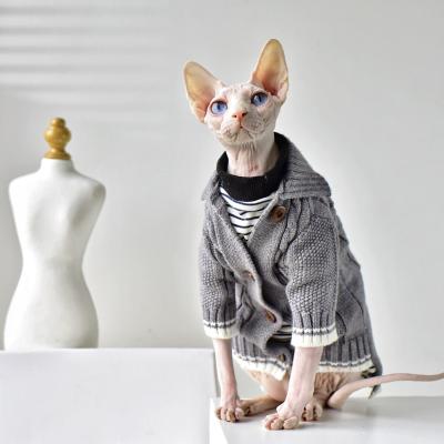 China Sphinx cat cat pet loli sweater cardigan design good thin section gothic bald German summer even viable clothes for sale