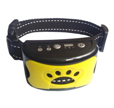 China Suitable For Medium/Small Dogs Anti-barking Devices Vibrational Shock Dog Bark Collar Rechargeable Retriever Barking for sale