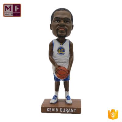 China USA Wholesale Polyresin Customized Resin NBA Head Jerk Doll Statue, Kevin Durant Bobblehead for sale