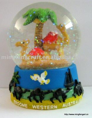 China Viet Nam Resin Camel Water Globe Decoration Craft for sale