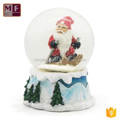 China Snow Globe Personalized Musical Christmas Snow Globe With LED Light for sale