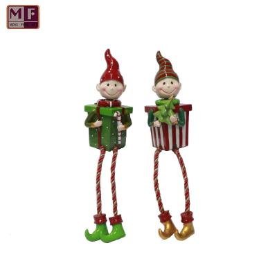 China Christmas Eco-Friendly Sitting Elf Figurines for sale