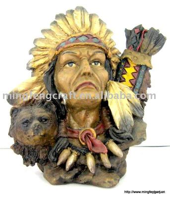 China Statue of Indians of India Polyresin with Wolf Products for sale