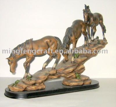 China Viet Nam Polyresin Horse Statue For Room Decoration Craft for sale