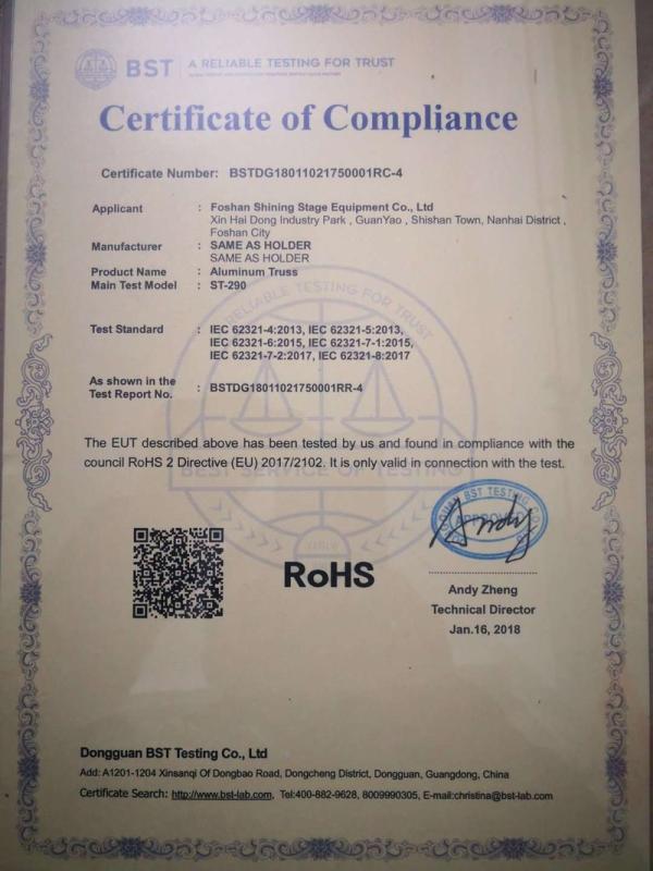 RoHS - Guangdong Shining Stage Equipment Co., Ltd.