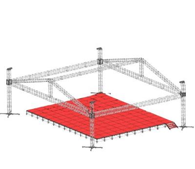 China Outdoor and indoor outdoor step and truss design/hot sale heavy duty tower lifting truss/aluminum spigot truss for sale