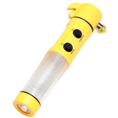 China Rescue Hammer 4 in 1 Car Emergency Kit Flashlight Safety Life Magnetic Led Hammer with Window Breaker Seat Belt Cutter SOS Led Flashlight Warn for sale