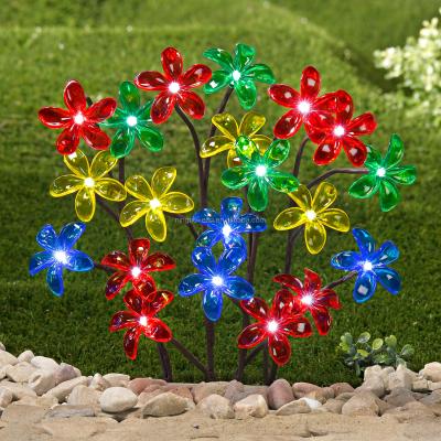 China Garden Party Solar Outdoor Decoration Lamp Holiday Decoration Branch Flower LED Solar Powered Light for sale