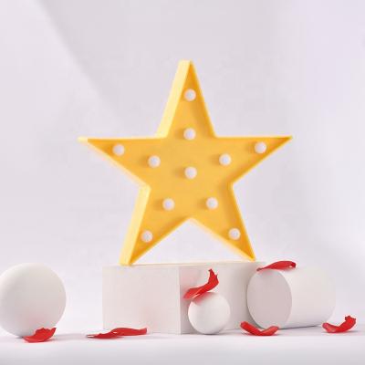 China Plastic Star Decoration Light Star Design with Battery Operated 11 LED Marquee Light for sale