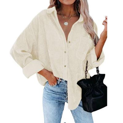 China Anti-pilling Solid Color Good Quality Button Up Elegant Luxury Shirts For Women Casual Blouses for sale