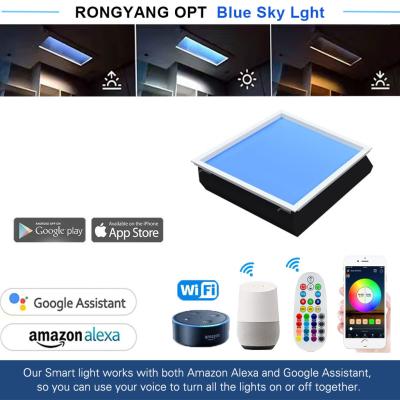 China Commercial LED Smart Blue Sky Light Skylight Artificial Clear Sky Light With Adjustable Light Direction for sale