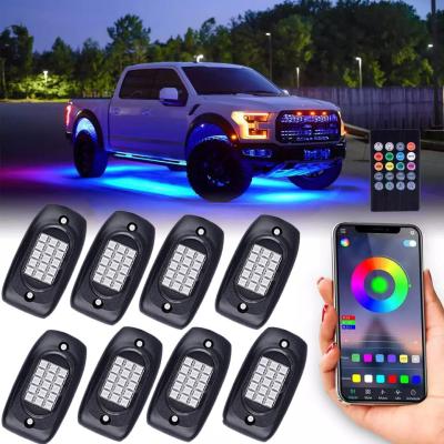 Cina Moto 4 Pod Rock Lights RGBW, luci Rock cambia colore antiurto Bluetooth in vendita