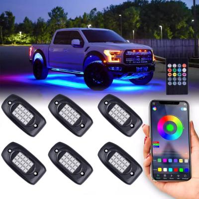 China IP68 Wasserdichte RGB Multicolor Rock Lights Drahtlose Bluetooth-Steuerung zu verkaufen