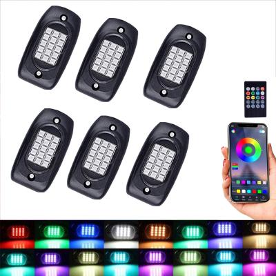 中国 ちり止めの マルチシーン LED ブルートゥース ロック ライト、IP68 は RGB LED ポッド ライトを防水します 販売のため