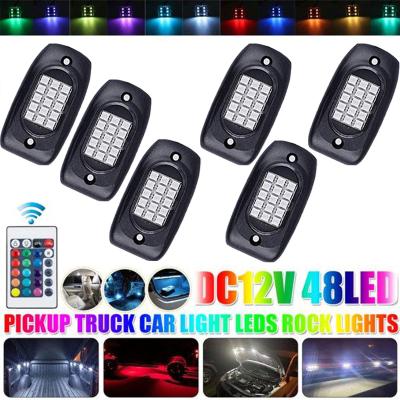 China Impermeable LED RGB Rock Lights Kit APP Control Multi Función en venta