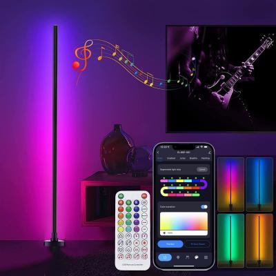 China Remote Control LED RGB Corner Floor Lamp Color Changing AC85V-265V for sale