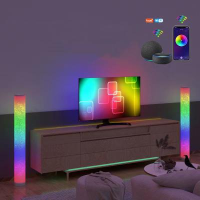 China Aluminum Dimmable RGB Corner Floor Lamp Smart App Control 16 Million Colors for sale