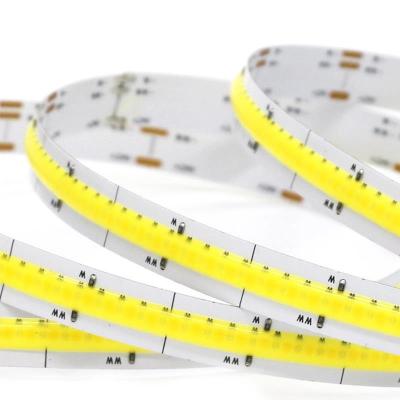 China Dotless Outdoor COB LED Strip Licht Flexibel IP65 2700-6500K 12V 24V Te koop