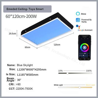 China 150W LED Skylight Ceiling Light Therapy Panel Simulate Natural Light And Sky Blue for sale