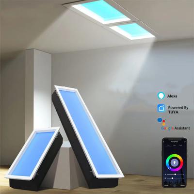 China 150 watts de potencia de salida panel plano luces de techo LED simular la luz natural y cielo azul lámpara de terapia para mayores y más jóvenes en venta