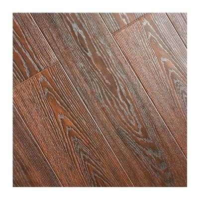 China 12mm HDF Traditional Anti Abrasion Resistance V Groove Laminate Wood Flooring for sale