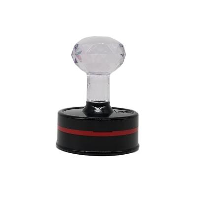 China Office SL40 Round Crystal Instant Foam Pad Stamp Double Mount Pre Inked Photosensitive Stamp Handle Ink Stamp Holder for sale