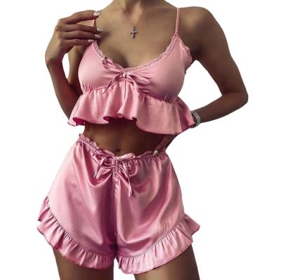 China QUICK DRY cheap hot sale high quality two pieces sleeveless couple sleep pajamas sexy pajama sets women for sale