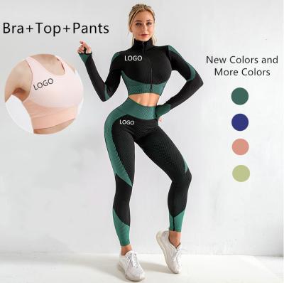 China Breathable Fitness Clothing Women Seamless Sports Cropped Top And Yoga Leggings Yoga Set Fitness And Yoga Wear for sale