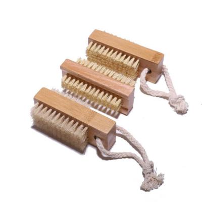 China Custom NAIL Finger Nail Sweep Bamboo Wood Dust Remover Brush Cleaning Nail Brush Scrub Brush Nail for sale