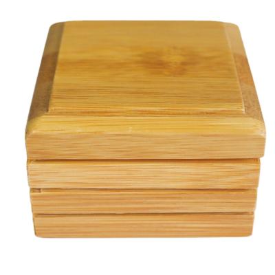 China Modern Natural Bamboo Wooden Soap Dish Wooden Soap Tray Holder For Bath Shower Bathroom for sale