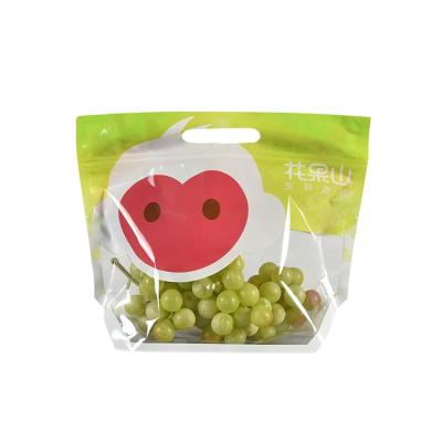 China Factory direct sales various design plastic packaging bag fruit vent moisture proof bags with zipper for apple/grape for sale