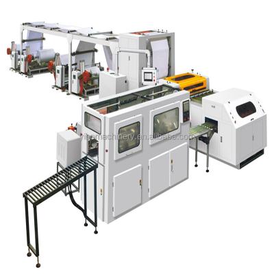 China Building Material Shops HQJ-1100D Full Automatic Two Three Four Rolls A3 A4 A5 Single Paper Cutter And Packing Machine Online for sale