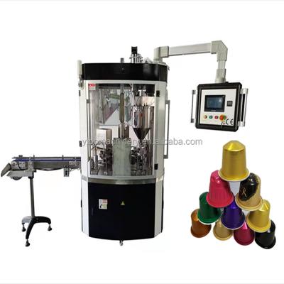 China Wenzhou YIBO Food Tender Small Nespresso Instant Coffee Capsule Cup Automatic Rotary Type Filling Sealing Machine à venda