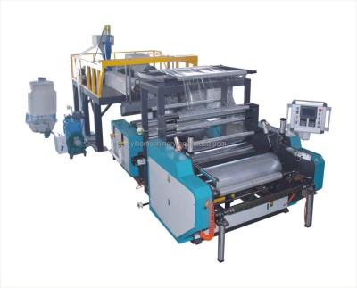 China Film extruder casing stretch machine price cinema stretch pe film 1000mm 2 layers à venda