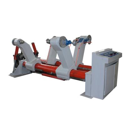 China Food Hydraulic shaftless mill roll stand for paper roll to match with single facer line for sale