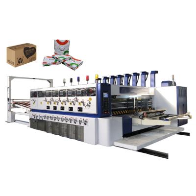 China Corrugated Package Industrial High Speed Flexo Trade Sheet Automatic 4 Color Slotting Corrugated Carton Printing Machine for sale