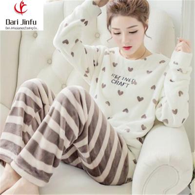 China QUICK DRY Home Pajamas Coral Wool Pregnant Women Flannel Autumn/Winter Home Wear Set for sale