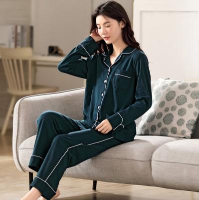 China 2020 new cotton homewear women's pajamas single QUICK DRY cuffs can be used outside pajamas for sale