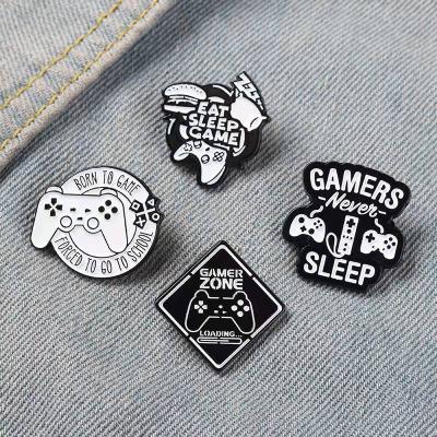 China Retro Global Pin Gamepad Pin Custom Clothes Lapel Game Pin For Mens Kids Gifts for sale