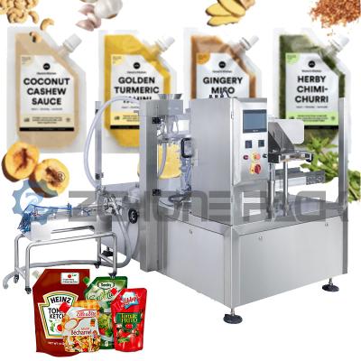 China ISO-Pulver-Stand-oben Beutel-Maschine, Pulver-Beutel-Verpackungsmaschine des Körnchen-2.5KW flüssige zu verkaufen