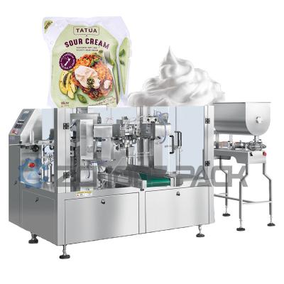 China Multi Functionele Vloeibare Verpakkingsmachine Melk Saus Ketchup Crème Zak Verpakkingsapparatuur Te koop