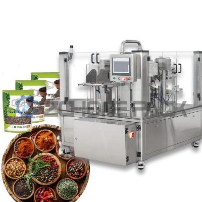 China Multihead Automatic Food Packaging Machine With Weighing Filling Functions Plastic Pouches Premade Bags for sale