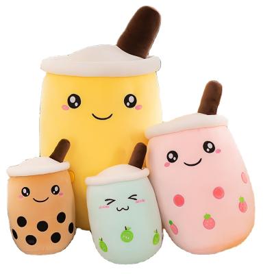 China Custom Kids Gift 25cm Soft Sleep Pearl Cup Shape Pillow Cute Toy Boba Plush Bubble Milk Stuffed Tea for sale