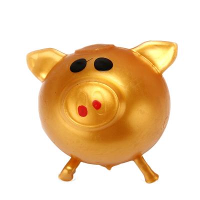 China Wholesale soft cheap colorful pig head splat ball sticky for sale