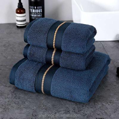 China Child Safe Super Soft Soft Bath Towel 70x140 - Extra Large 100% Ringspun Cotton - Luxurious Rayon Trim - Ideal For Everyday Use (Sea Blue) for sale