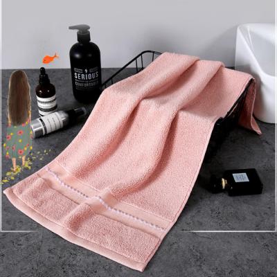 China Child Safe Soft Bath Towel/Super Soft Set 70x140 Extra Large - 100% Ringspun Cotton - Luxurious Rayon Trim - Ideal For Everyday Use (Pink) for sale