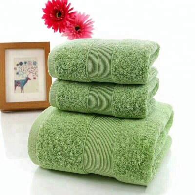 China Hot Sale Disposable 100% Cotton Towel Three Piece Set With Five Colors for sale