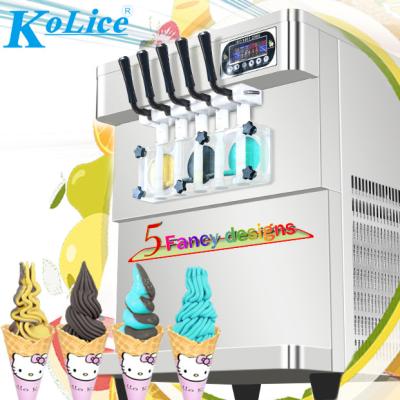 China Snack factory new design 5 flavors vending machine ice cream maker/rental soft ice cream machine with below 150 GWP for sale